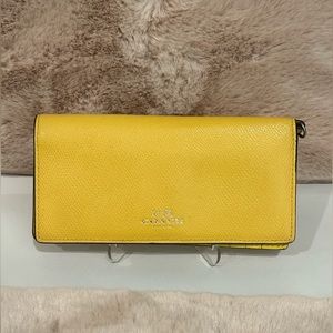 Yellow Coach Wallet with D ring